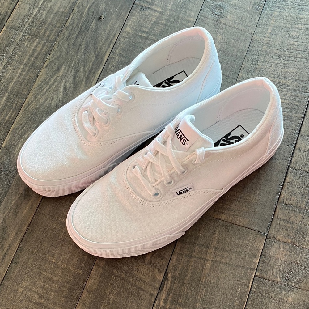 Vans Classic White Lace-Up Sneakers